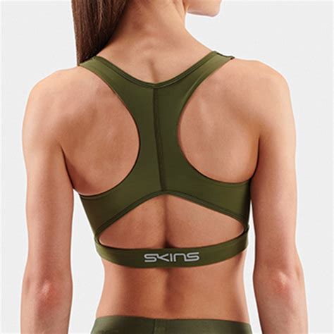 Buy Skins Womens Series 3 Medium Impact Active Bra Khaki