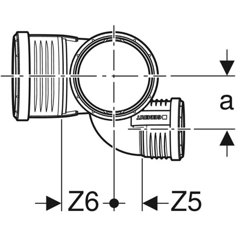 Geberit Silent Pp Duct Branch Fitting Swept Entry Left