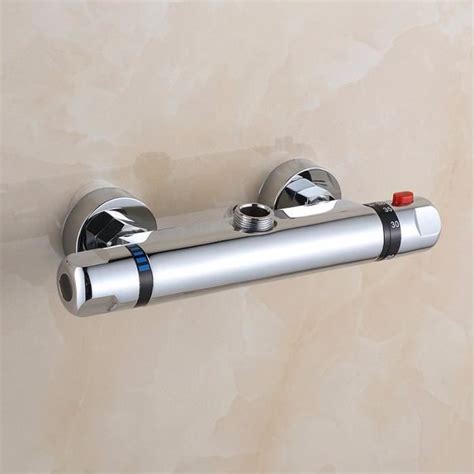 Robinet Douche Thermostatique Mitigeur Valve Mur Tempsa Gris