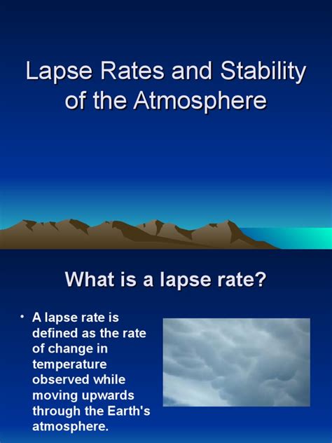 Lapse Rates and Stability | PDF | Atmosphere Of Earth | Mechanics