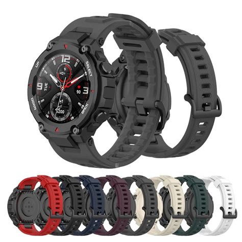 Pulseira De Silicone Para Huami Amazfit T Rex Pro Rel Gio Inteligente