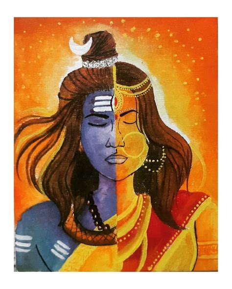 Shiv Parvati Painting Painting Canvas Painting Acrylic Canvas