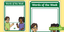 Neutral Themed Word Of The Week Classroom Display Posters