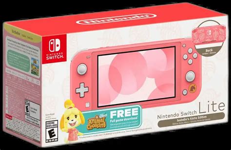 Nintendo Switch Lite Coral Isabelle's Aloha Console [NA ...