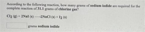 Solved According To The Following Reaction How Many Grams