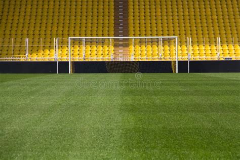 Empty Stadium And The Goal Stock Photo Image Of Soccer