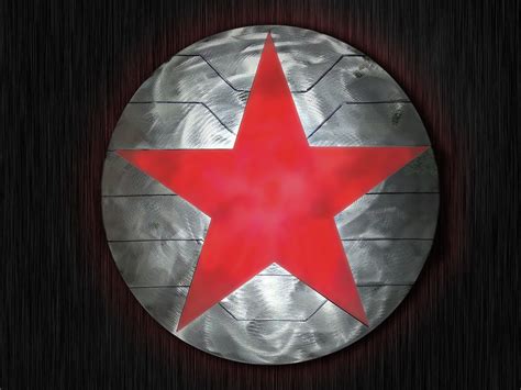 Winter Soldierbucky Barnes Shield With Opaque Red Star It Looks