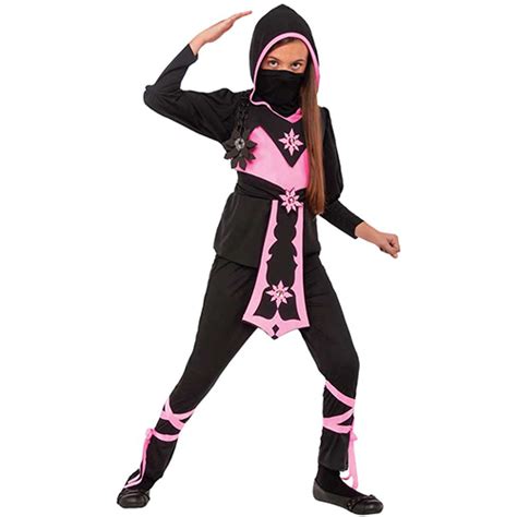 Girls Pink Crystal Ninja Costume | Halloween Alley