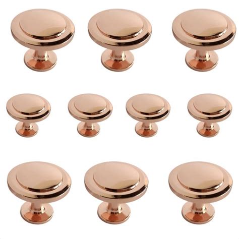 Meubelknop Rose Goud Rond 10 STUKS Diameter 29 Mm Kastknop