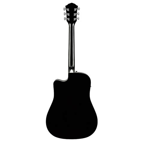 Fender Fa Ce Dreadnought Electro Acoustic Wn Black At Gear Music