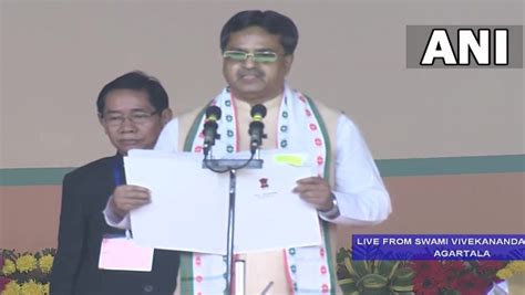 Bjps Manik Saha Takes Oath As Tripura Cm In The Presence Of Pm Modi Oneindia News