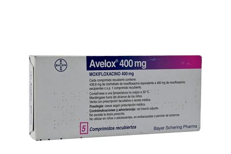 Comprar Avelox 400 Mg Con 5 Comprimidos En Farmalisto Colombia