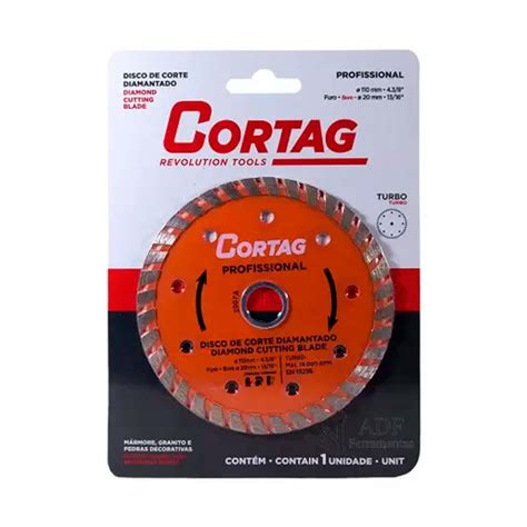 Disco De Corte Diamantado Turbo Profissional Mm Cortag Orlasolda