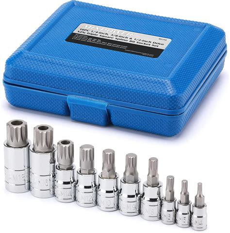 Amazon MIXPOWER XZN Triple Square Spline Bit Socket Set Tamper