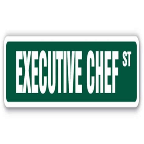 Signmission 18 In Executive Chef Street Sign Manager Head Master De