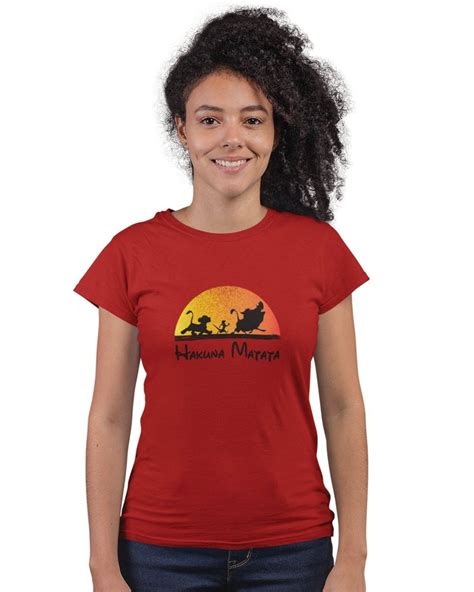 Hakuna Matata Prince Lion Red Color T Shirt For Women At Rs 549 Round