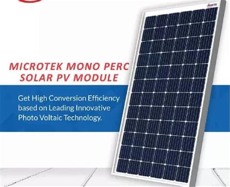 Microtek Monocrystalline Perc Solar PV Modules Panel At Rs 27 Watt