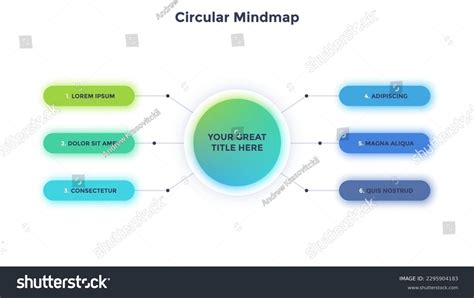 Circular Mindmap Business Planning Visualization Infographic Stock