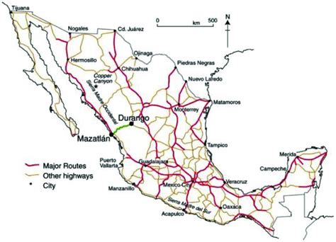 Mexico's major highways 2009 [4]. | Download Scientific Diagram