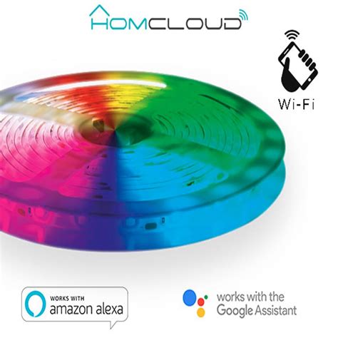 Striscia LED RGB Bianco Caldo Wi Fi Kit Dimmerabile 5m Homcloud