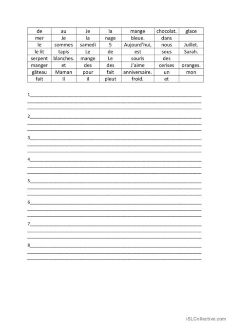 Reconstituer Fran Ais Fle Fiches Pedagogiques Pdf Doc