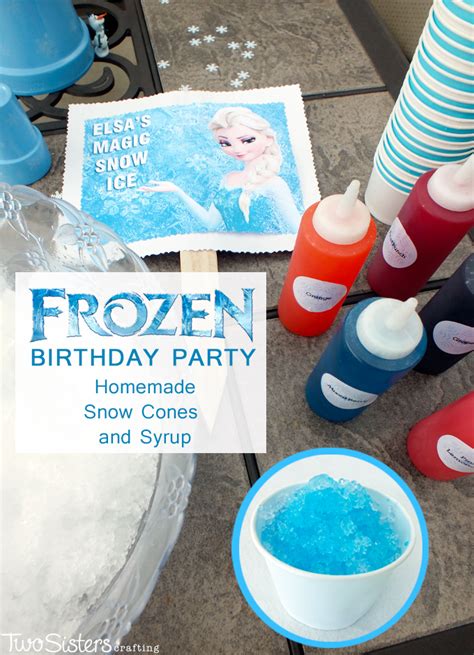 Frozen Homemade Snow Cones And Syrup Two Sisters Crafting