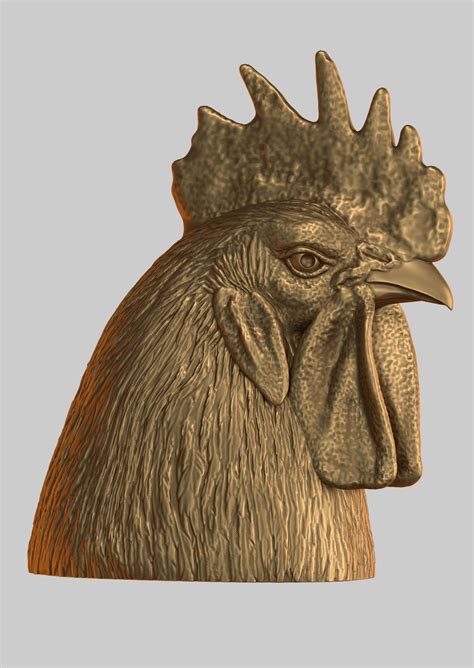 Rooster Head 3D Model 18 Blend Obj Free3D