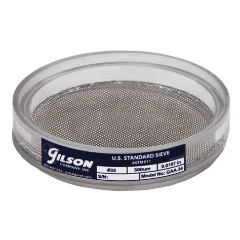 3 Acrylic Frame Sieve Stainless Mesh No 35 Gilson Co