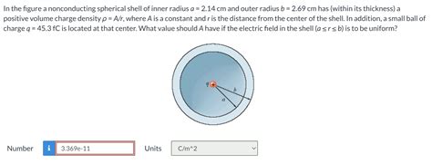 Solved In The Figure A Nonconducting Spherical Shell Of Chegg