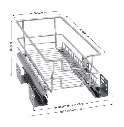 Kitchen Soft Close Pull Out Wire Basket For Mm Unit