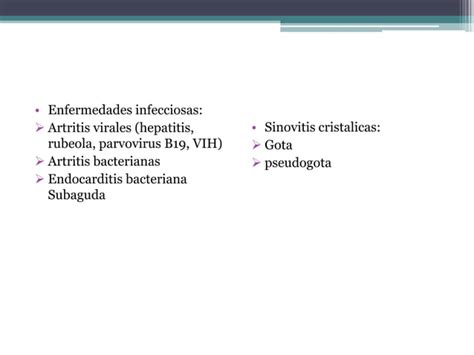 Enfoque Diagnostico Del Paciente Con Poliartritis Ppt