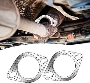 Amazon Tesnaao Pcs Car Exhaust Gaskets Inches Stainless