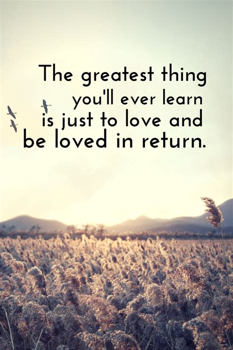 Love And Be Loved In Return