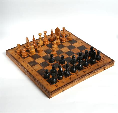 Vintage wooden chess board game handmade by mmvintagestore on Etsy