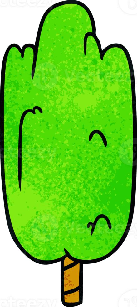 Hand Drawn Textured Cartoon Doodle Single Green Tree 45313856 Png