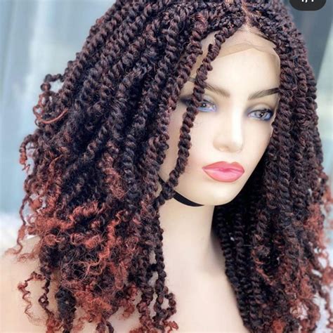 Braided Wigkinky Twist Wig Braided Wig For Black Woman Lace Braid Wigs Kinky Braids Wig