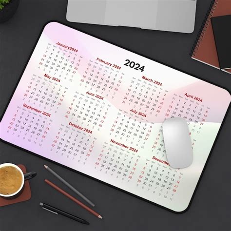 Personalized Mouse Pad With Calendar Etsy