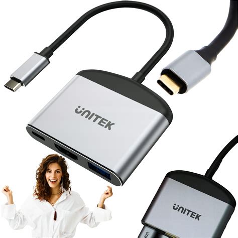 Unitek Adapter Adapter Usb C Na Hdmi 8k Usb A Usb C 100w Przejściówka