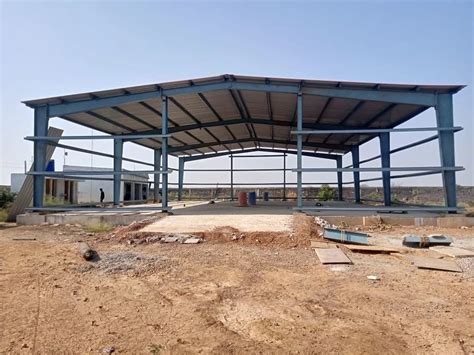 Mild Steel Prefab Pre Engineered Factory Building Structure Service At