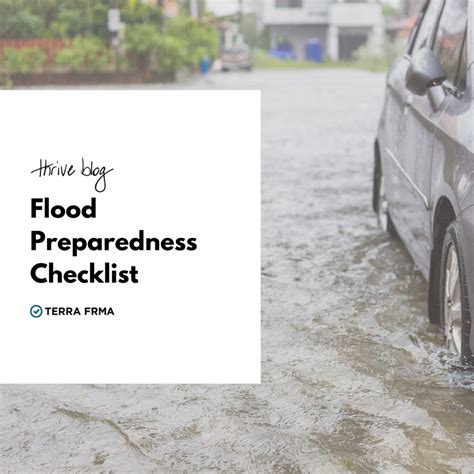 Be Emergency Ready Flood Preparedness Checklist Terra Frma