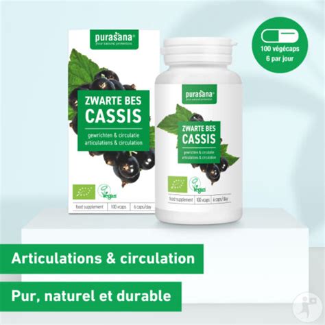 Purasana Cassis 300mg Bio Complément Alimentaire Articulations Et