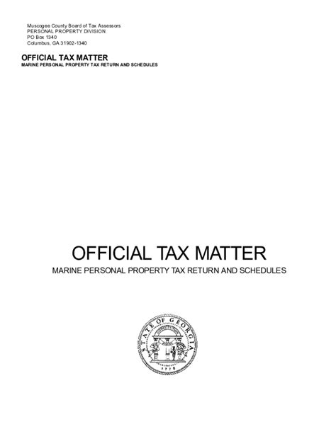 Fillable Online Fillable Online Tangible Personal Property Tax Return