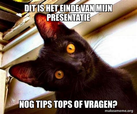 Dit Is Het Einde Van Mijn Presentatie Nog Tips Tops Of Vragen Overly