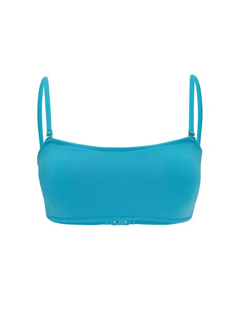 LCW ECO Turkuaz Kadın Askılı Düz Bikini Üst S AB Z PAT LCW