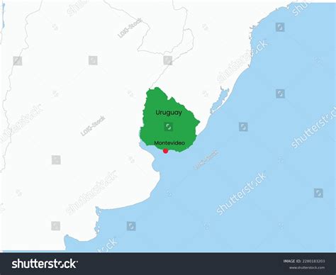 High Detailed Map Of Uruguay Outline Map Of Royalty Free Stock