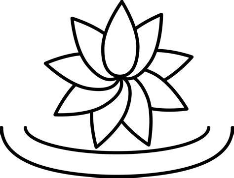 Linear Style Lotus Flower Icon Or Symbol. 24446627 Vector Art at Vecteezy