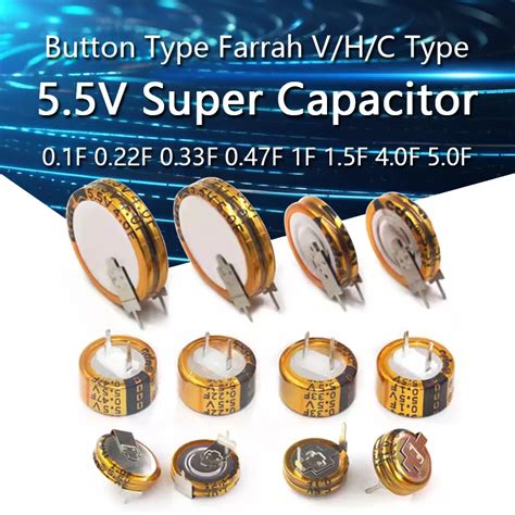 5 5v Super Capacitor 0 022f 0 047f 0 1f 0 22f 0 33f 0 47f