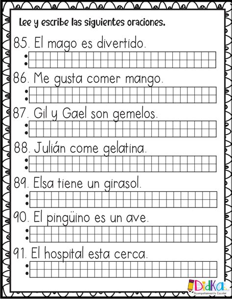 Cuadernillo Leo Y Escribo Oraciones Materiales Educativos Para Maestras