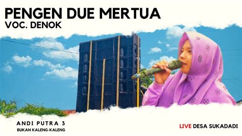 PENGEN DUE MERTUA VOC DENOK ANDI PUTRA 3 LIVE DESA SUKADADI YouTube