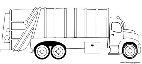 Garbage Truck Coloring page Printable